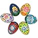 Set of 6 Garden Flowers Wooden Pysanky Ukrainian Easter Eggs Pysanky 3 Inches