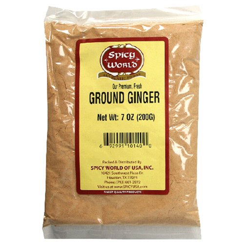 Spicy World Ground Ginger, 7-Ounce Bags (Pack of 6)
