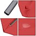 AMT 9 FT Market Patio Umbrella, Tilt and Crank, 100% Polyester, 8 Steel Ribs, Red