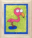 Pink Flamingo Tropical Kids Room Art Framed Print