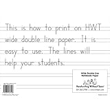 Handwriting Without Tears W100 Double-Lined Wide Notebook Paper, 5/16" Size
