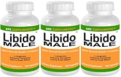 3 BOTTLES Libido Male 540 total Capsules Male Sexual Enhancement Tribulus Terrestris Horny Goat Weed L-Arginine KRK SUPPLEMENTS