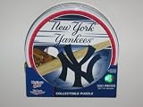 NEW YORK YANKEES 20 1/4 in diameter 500 Piece PUZZLE In Collectible Round Tin !