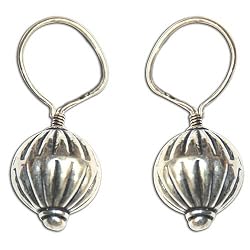 Sterling Silver Women's Fashion Earrings 0.75 Inches