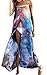 Womens Sexy Floral Pattern Chaiffon Wrap Dress Beach Bikini Swimwear Cover-up (Blue Floral)