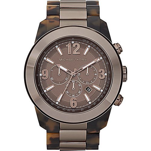 Michael Kors Mens MK8252 XL Runway Tortoise  Espresso Watch