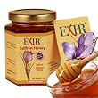 Saffron Honey 8 Oz Glass Jar, Prestigious Gift for all occasions by Exir
