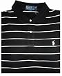 Men's Polo by Ralph Lauren Polo Shirt Big and Tall Black and White Striped