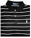 Men's Polo by Ralph Lauren Polo Shirt Big and Tall Black and White Striped