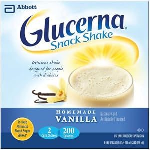 Glucerna Nutritional Shakes, Vanilla -- 1 pack of 4 Bottles, 8 oz. each
