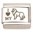I Love My Collie Italian Charm Stainless Steel 9mm