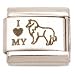 I Love My Collie Italian Charm Stainless Steel 9mm