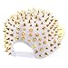 OFTEN® Hedgehog Punk Studded Baseball Hip-hop Hat Spike Rivet Spiky Stud Cap,White/Gold,Free Size