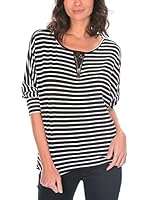 Bleu Marine Blusa (Negro)