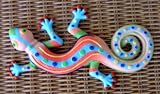 Resin Gecko Peach - Geico Lizard Beach Tropical New