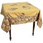 April Cornell 54 by 54-Inch Coq Monsieur Tablecloth, Gold