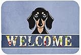 UPC 638508000064 product image for Caroline's Treasures BB1401CMT Smooth Dachshund Welcome Kitchen or Bath Mat, 20  | upcitemdb.com