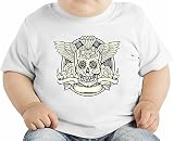 Winged skull オーガニックベビーTシャツ 12 - 18 Months