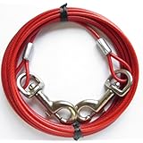 Dog Tie Out Run Cable Long Leash Yard Stake Pet Restraint Leashes Runner Chain