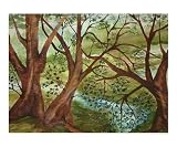 Summer Forest in Blue Scenic Giclee Poster Print by Debra Ventimiglia, 24x20