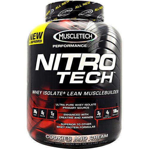 MuscleTech Nitro-Tech Performance Series, Cookies and Cream, 4 lbs MuscleTech Nitro-Tech Performance Series, Cookies and Cream, 4 lbs