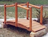 4' Stained White Cedar Single Rail Bridge