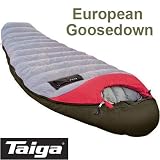 TAIGA Astra DryBack 700+ Fillpower European Goosedown Sleeping Bag (choices: -11C/12.2F or -5C/23F), Mummy Style, LEFT ZIP, Including Stuffsack, German Designed, MADE IN CANADA