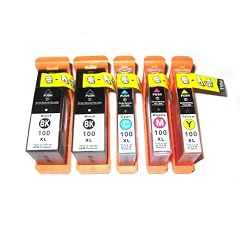 5x kompatible Druckerpatronen Lexmark 100 in den Farben: 2x Schwarz, 1x Cyan, 1x Magenta, 1x Gelb f�r Drucker Lexmark Pinnacle Pro 901 Hohe Kapazit�t