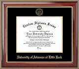 Univ. of Arkansas at Little Rock Trojans - Embossed Seal - Mahogany Gold Trim - Diploma Frame