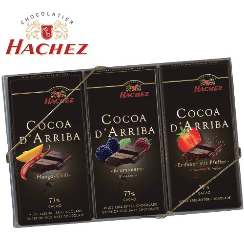 Hachez 3 Bar Sampler Pack 77% Cocoa D