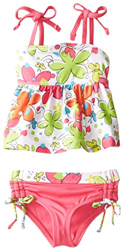 Pink Platinum Baby Girls' Big Flower Tankini