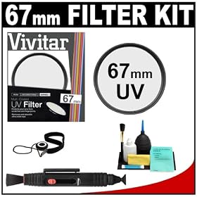 Click here to buy Vivitar 67mm UV Glass Filter + LensPen + CapKeeper + Lens Cleaning Kit for Canon, Nikon, Sony,....