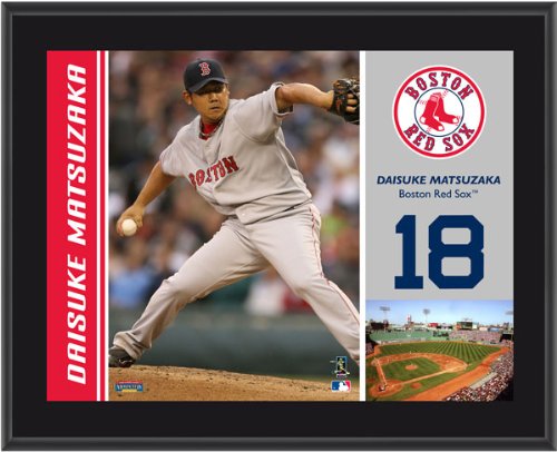 Daisuke Matsuzaka Plaque | Details: Boston Red Sox, Sublimated, 10x13, MLB Plaque