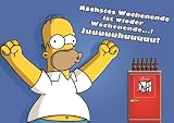 The Simpsons Poster - Homer Simpson Poster - Wochenende - Die Simpsons Poster Juuhuu - Bart Simpson - DUFF Beer Poster