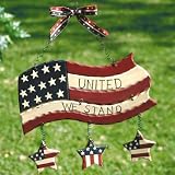 Wood American Flag Wall Plaque