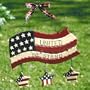 Wood American Flag Wall Plaque