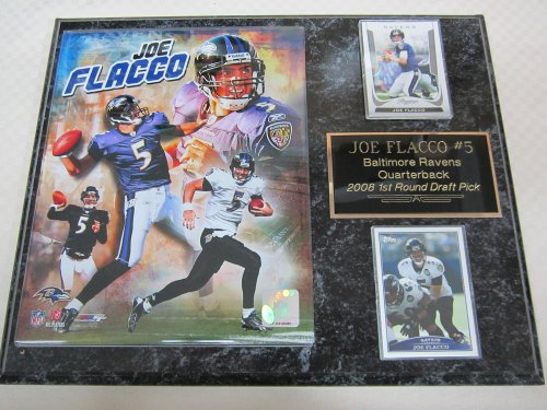 Baltimore Ravens Joe Flacco 2 Card Collector Plaque