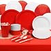 Red and White Deluxe Party Kit for 24