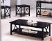 New Cappuccino Wood Coffee Table Set Wooden End Tables