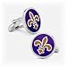Purple Fleur di Lis Cufflinks