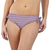 Mossimo® Black: Women's Gingham Print Side Tie Bikini Swim Bottom - Burgundy/White