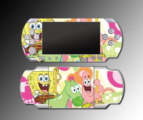 Spongebob Squarepants Patrick PonyGame Vinyl Decal Skin Protector Cover Kit #13 for Sony PSP 1000 Playstation Portable