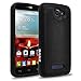 Alcatel One Touch Fierce 2 Case, RANZ&reg; Black/Black Heavy Duty Dual Layer Armored Hybrid Case Cover For Alcatel One Touch Fierce 2 / Alcatel 7040T (T-Mobile/MetroPCS) / POP ICON A564C (Straight Talk/TracFone) with Touch Stylus