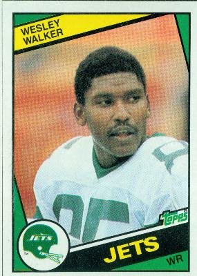 1984 Topps #158 Wesley Walker - New York Jets (Football Cards)