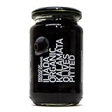 Iliada Organic Greek Black Kalamata Pitted Olives, 13 oz