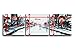 Ode-Rin - 100% Hand Painted Oil Painting on Canvas Downtown Street Cityscape Framed 3 Pieces Abstract Wall Art Painting for Living Room Decor, Ready to Hang - (16