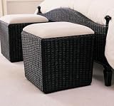 Portofino Woven Storage Cube Basque Black