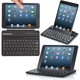 MoKo Smart Type Cover for Apple iPad Mini 7.9 inch Tablet, Silver & Slate (With built in Bluetooth Keyboard and Stand)