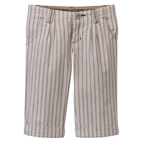 Girls' Mossimo Pleated Striped Capri Pants - Buckwheat