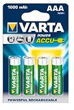 Varta 56763 AAA Micro Akku (1000 mAh, 4er Blister)